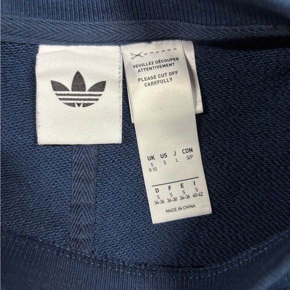 Adidas Originals Graphic Crest Sweatshirt | S Navy Blue | International Release - Picture 2 of 10